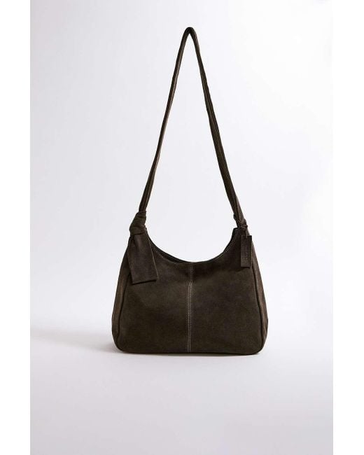 Urban Outfitters Gray Uo Suede Knotted Sling Bag