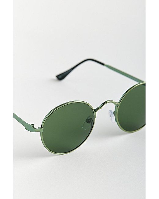 Urban Outfitters Green Waverly Round Sunglasses for men