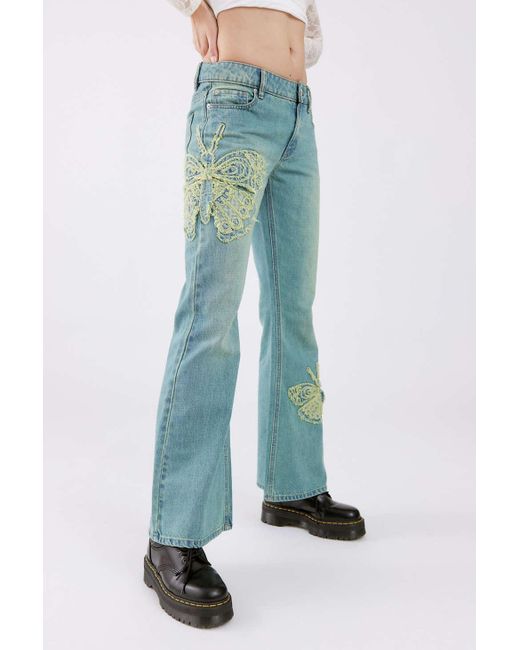 BDG Denim Lowrise Flare Jean in Blue Lyst