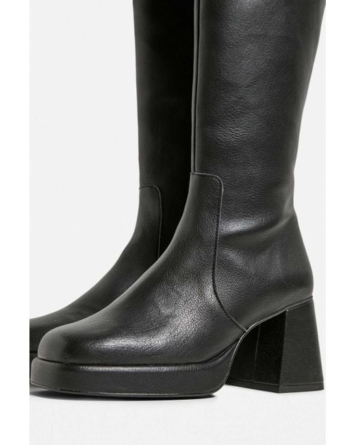 urban outfitters vix knee high black boots