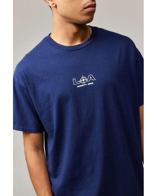 Urban Outfitters Blue Uo Navy Loa T-shirt for men