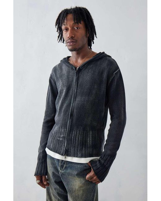 Jaded London Relic Knit Hoodie in Blue Lyst UK