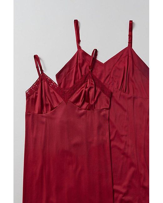 Urban Renewal Red Remade Overdyed Slip Dress