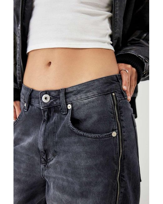 BDG Black side zip jaya baggy jeans