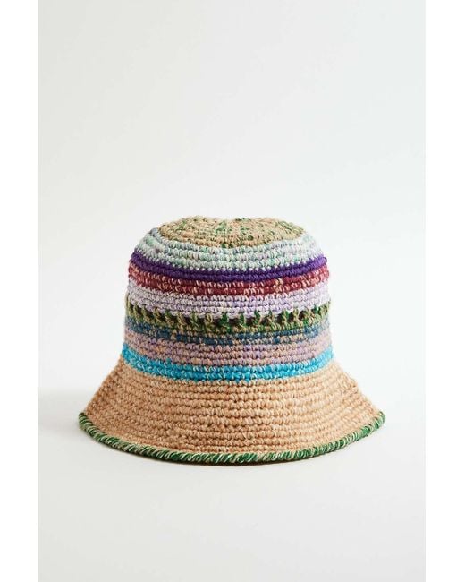 Urban Outfitters Brown Uo Twisted Yarn Bucket Hat