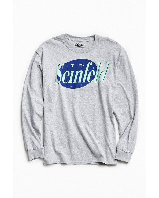 Urban Outfitters Gray Seinfeld Logo Long Sleeve Tee for men