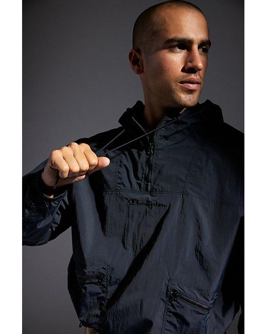 Champion Black Uo Exclusive Hooded Anorak Jacket for men