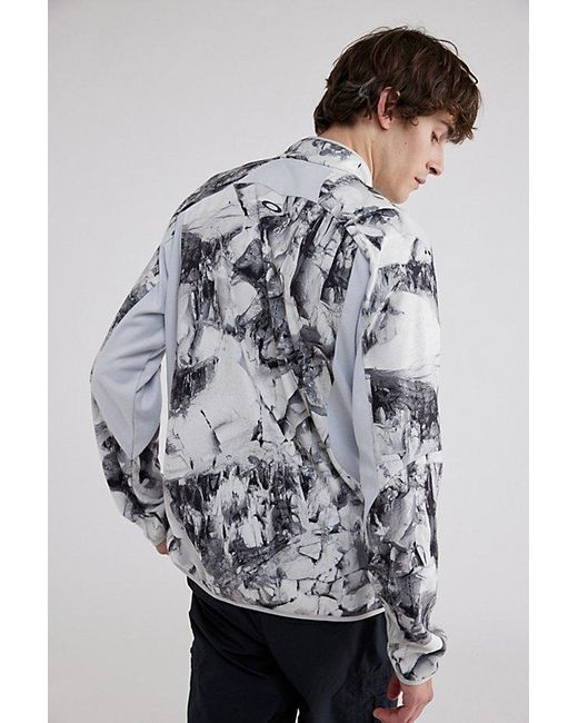 Oakley Gray Latitude Arc Rc Quarter-Zip Fleece Jacket for men