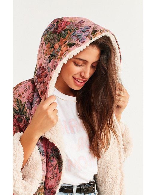 Fuzzy reversible jacket urban outfitters hot sale