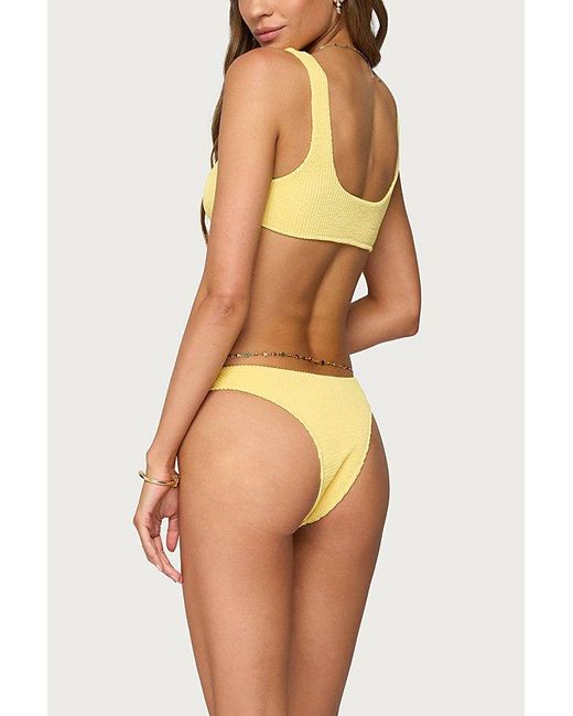 Edikted Yellow Oasis Scrunch Bikini Bottom
