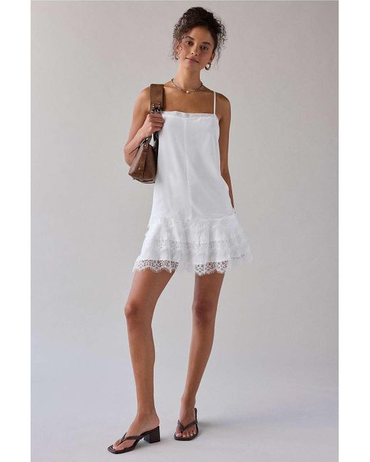 Kimchi Blue White Up In The Air Mini Dress