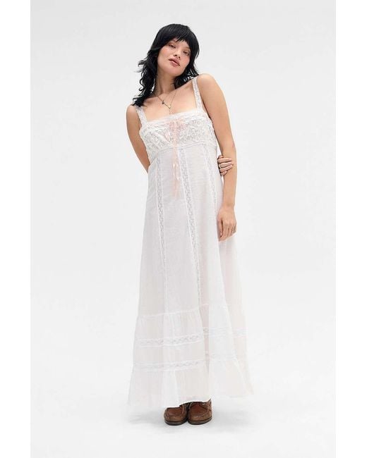 Kimchi Blue White Anita Maxi Nightie Dress