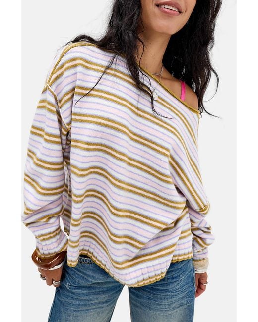 Out From Under Multicolor So Soft Off-shoulder Oversized Jumper S At Urban Outfitters