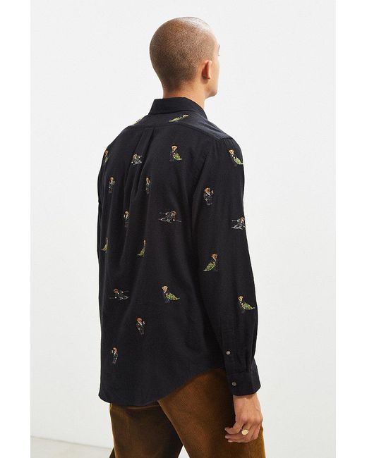 Ralph lauren teddy shop bear button down shirt