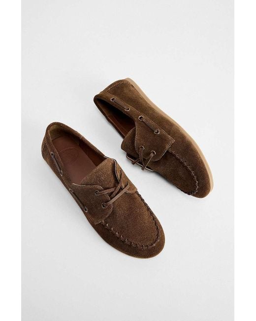 BDG Brown Chocolate Suede Boat Shoes