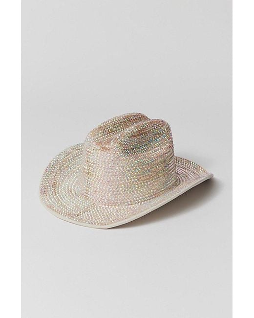 Urban Outfitters White Mirrored Cowboy Hat