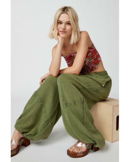 Out From Under Green Cameron Utility Pant In Olive,at Urban Outfitters