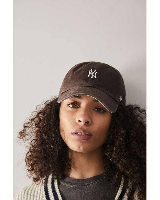 47 Brand Washed Ny Yankees Baseball Cap in Brown | Lyst UK