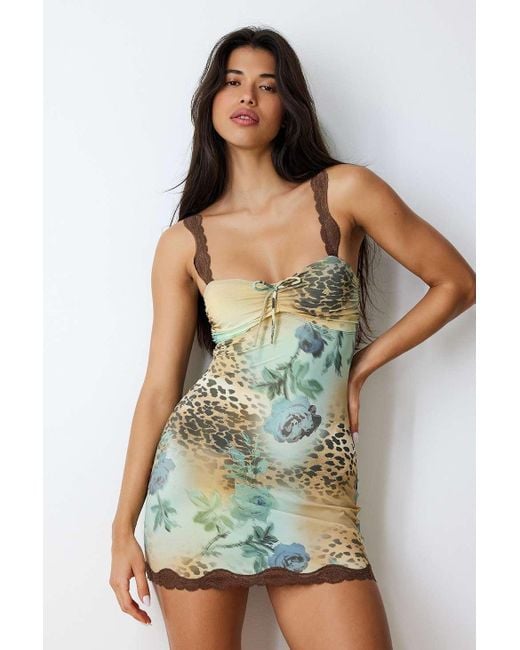 Out From Under Green Mon Chaton Mini Dress