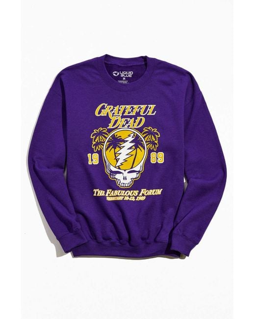 Urban Outfitters Purple Grateful Dead Los Angeles Crew Neck Sweatshirt for men