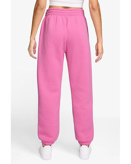 Nike Pink Sportswear Phoenix Fleece High-Rise Oversized Sweatpants