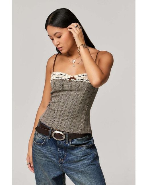 Kimchi Blue Blue Lexi Check Cami Top