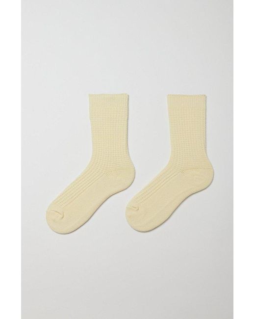 Urban Outfitters White Waffle Crew Sock for men