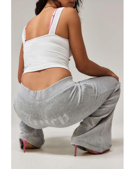 Juicy Couture Gray Uo Exclusive Marl Wide-leg Joggers
