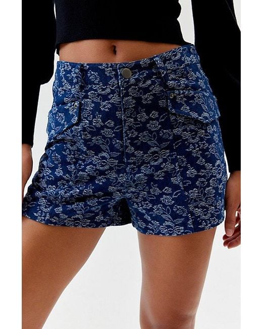 Urban Outfitters Blue Uo Jade Floral Short