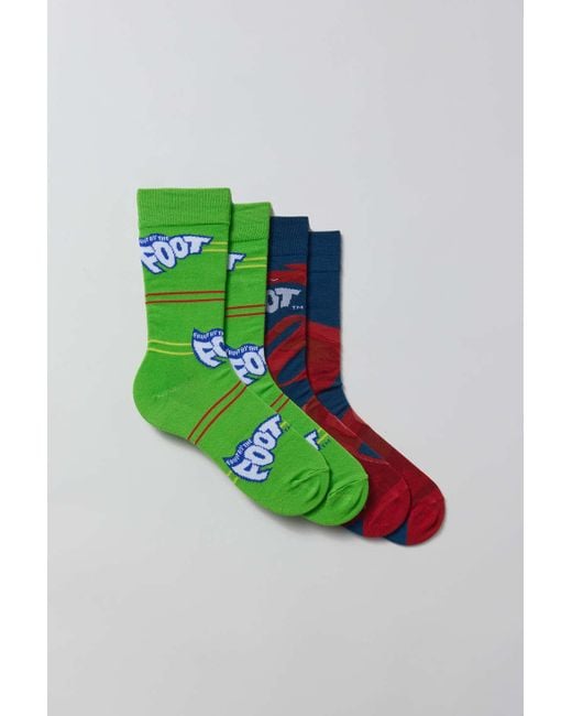 Urban Outfitters Green Fruit By The Foot Crew Sock 2-pack In Red,at for men