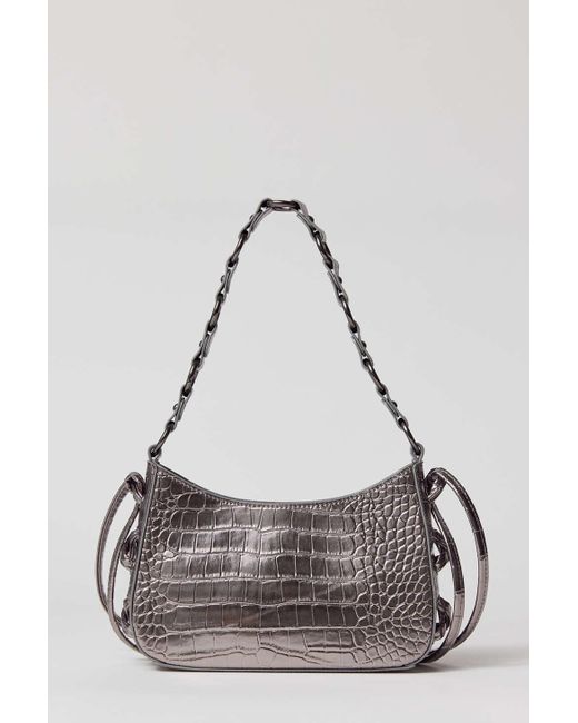 Urban Outfitters Gray Kez Laced Baguette Bag
