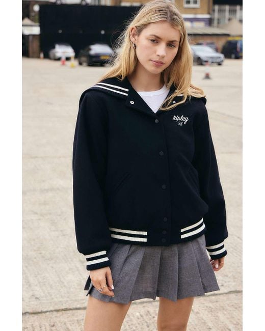 Urban Outfitters Blue Uo Sailor Varsity Jacket