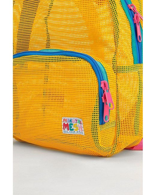 Mokuyobi Yellow Mesh Mini Backpack for men