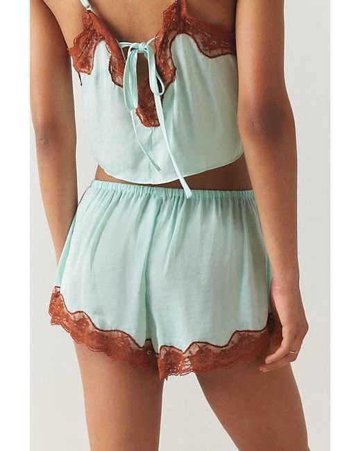 Out From Under Green Juliette Satin Micro Short