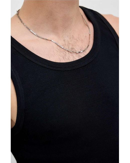 BDG Black Ribbed Vest Jacket for men