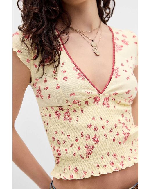 Kimchi Blue Multicolor Verity Only You Cap Sleeve Top