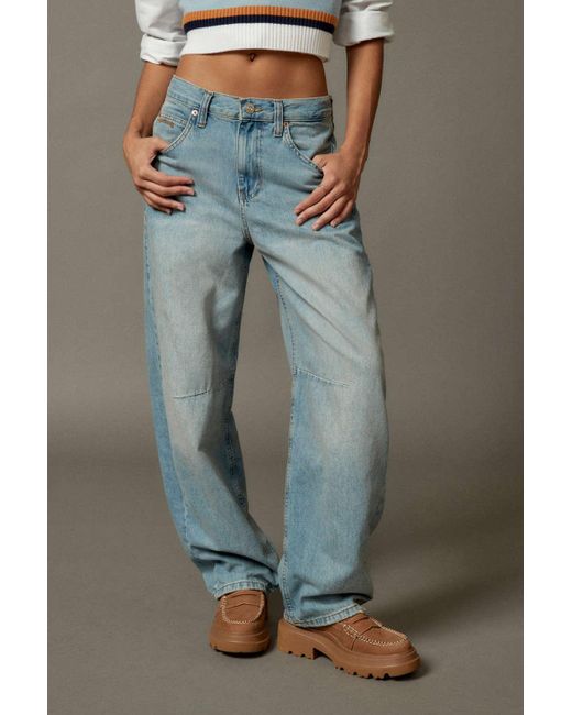 BDG Logan Buckle Baggy Boyfriend Jean In Tinted Denim,at Urban Outfitters  in Blue | Lyst