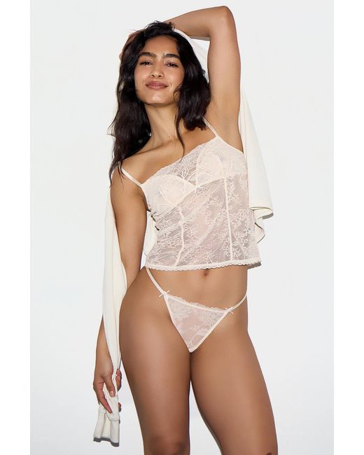 Out From Under White Ottilie Lace Thong