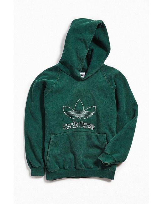 Urban Outfitters Vintage Adidas Green Hoodie Sweatshirt for men