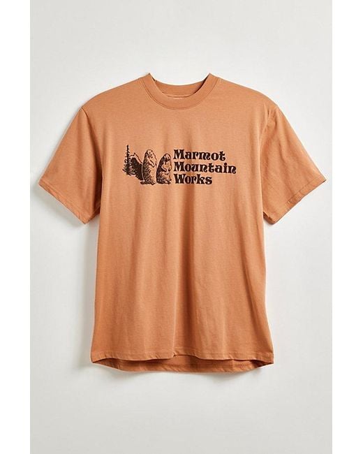 Marmot Orange Mountain Works Tee for men