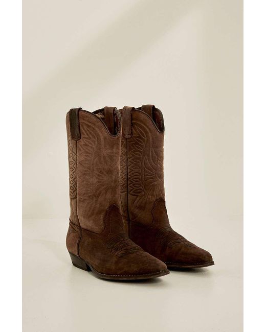 Urban Renewal Brown Vintage One-of-a-kind Leather Joe Sanchez Cowboy Boots