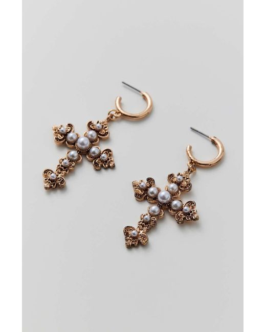 Cross hoop hotsell earrings urban outfitters
