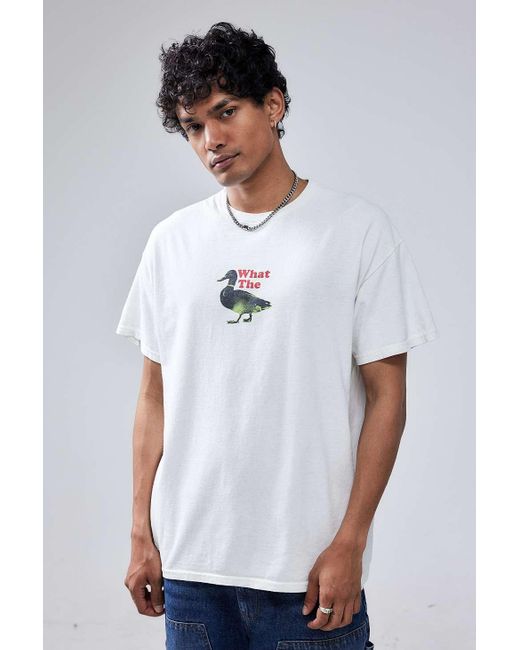 Urban Outfitters White Uo What The Duck T-shirt for men