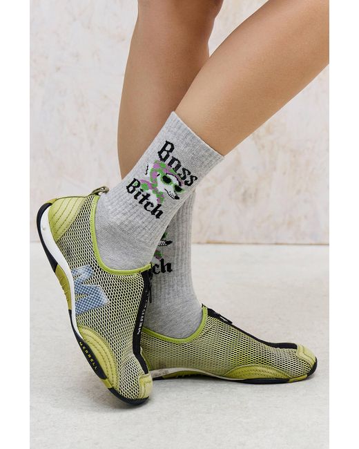 Out From Under Green Boss B*tch Socks