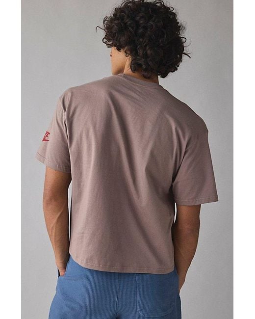 Nike Gray Champions Graphic Boxy Tee for men