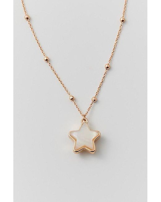 Urban Outfitters White Delicate Cat Eye Star Necklace