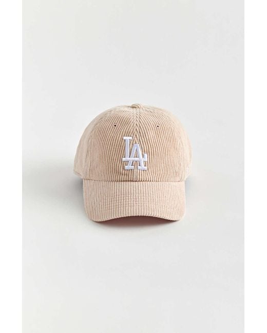 '47 Natural Uo Exclusive Mlb Los Angeles Dodgers Cord Cleanup Baseball Hat In Pink,at Urban Outfitters for men