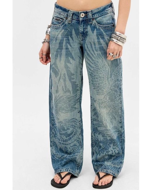 BDG Blue Kayla Laser Lowrider Jeans