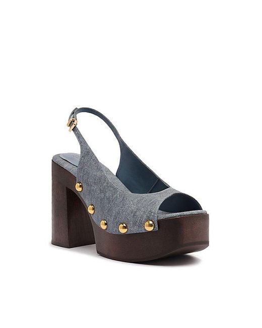 SCHUTZ SHOES Blue Rose Sling Clog Sandal