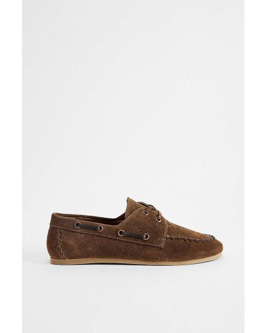 BDG Brown Chocolate Suede Boat Shoes